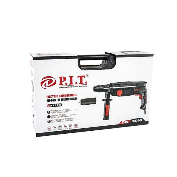 PIT PBH24-C1 Перфоратор , 3-реж. гор., 850Вт. ,2,4дж.SDS+ , Быстросъемный патрон