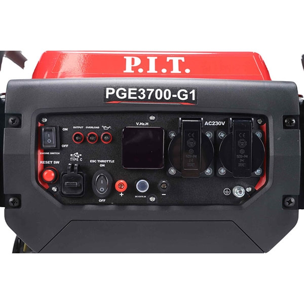 PIT PGE3700-G1 Генератор бензиновый инверторный P.I.T. PGE3700-G1 (3,7/3,5 кВт, 223см³, 4 такт, 2х220В, 12В, 15А)