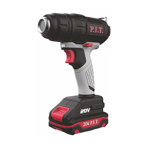 PIT PHG20H-550A Аккумуляторный строительный фен SOLO, 20В, 550°С, 200 л/мин, 3 насадки