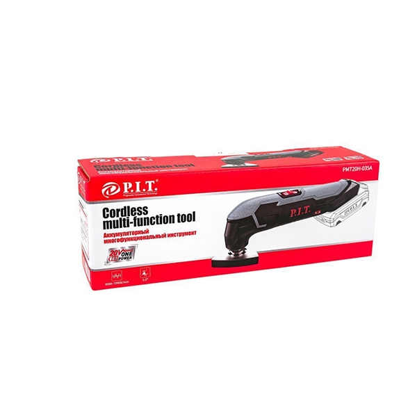 PIT PMT20H-035A Инструмент многофункциональный аккумуляторный, Li-ion, 20В.,5000-19000 об/мин., угол 3,2 град. Без АКБ и ЗУ.