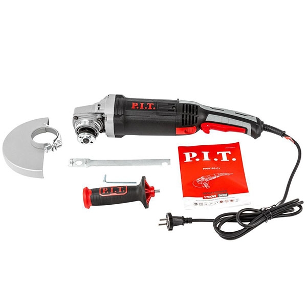 PIT PWS180-C1  Шлифмашина угловая, 180мм., 1700 Вт., 8500 об/мин