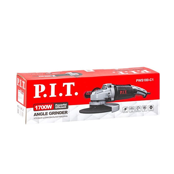 PIT PWS180-C1  Шлифмашина угловая, 180мм., 1700 Вт., 8500 об/мин