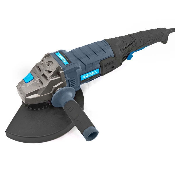 RÖGEL AGR 230-2200FS Угловая шлифовальная машина RÖGEL, 2200 Вт, 6500 об/мин, повор. рукоять, быстрорег. кожух, плав. пуск, диск 230 мм