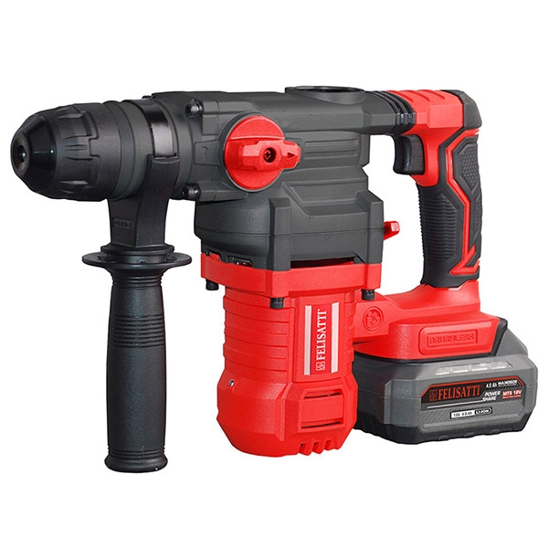 Felisatti FT1597 Felisatti Аккумуляторный перфоратор SDS-Plus 4,5 Дж, 26 мм (кейс, 1 аккум. 4,0 Ач, ЗУ 4А)