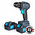RÖGEL CDR-2140BL Дрель-шуруповёрт бесщёточная аккумуляторная RÖGEL, 21 В, 0-450/0-1450 об/мин, металл. патрон, 4.0 Ач, 50 Нм, 2 АКБ, кейс