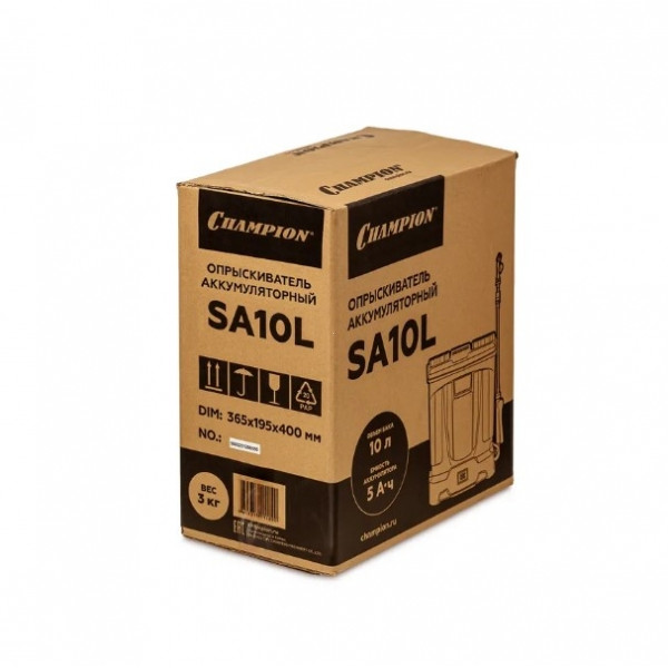 CHAMPION SA10L Опрыскиватель аккумуляторный, Li акк., бак 10л, 12В, 5Ач