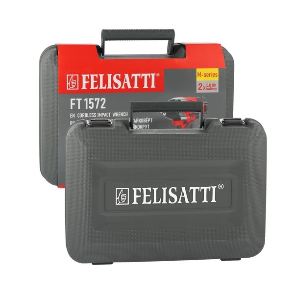 Felisatti FT15728 Felisatti Аккумуляторный ударный гайковерт, 850 НМ, 2*5 А/ч, кейс