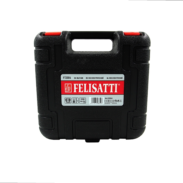 Felisatti FT2004 Felisatti Фен строительный 2300, 2300 Вт, 9 насадок (керамический нагреватель)