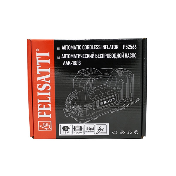 Felisatti ААК-18Л3(566.5.0.00) Аккумуляторный автомобильный компрессор, 18 В, 1,03 МПа,без аккум. и ЗУ