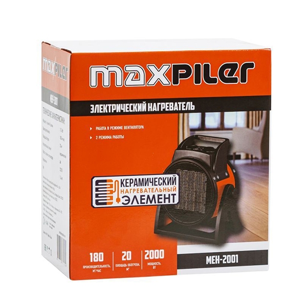 PIT MEH-2001 Электрический нагреватель Maxpiler, 1/2 кВт, 180 м.куб./ч