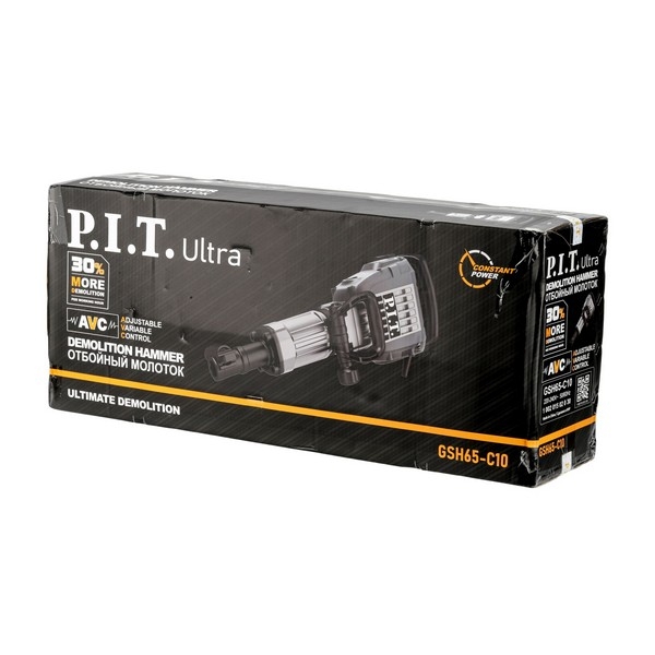 PIT GSH65-C10(100201501010) Молоток отбойный HEX30 электрич. P.I.T. ULTRA, 1700Вт, 55Дж, 1650уд/мин, AVC, 19кг, лин