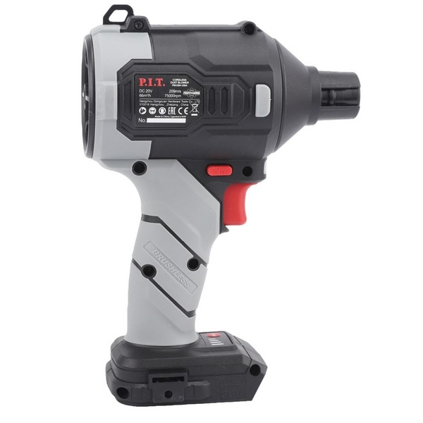 PIT PBO20H-350A SOLO Воздуходувка аккум. бесщеточная P.I.T., 20В, 66м³/ч, 209м/с, 4 ск, 75000об/мин