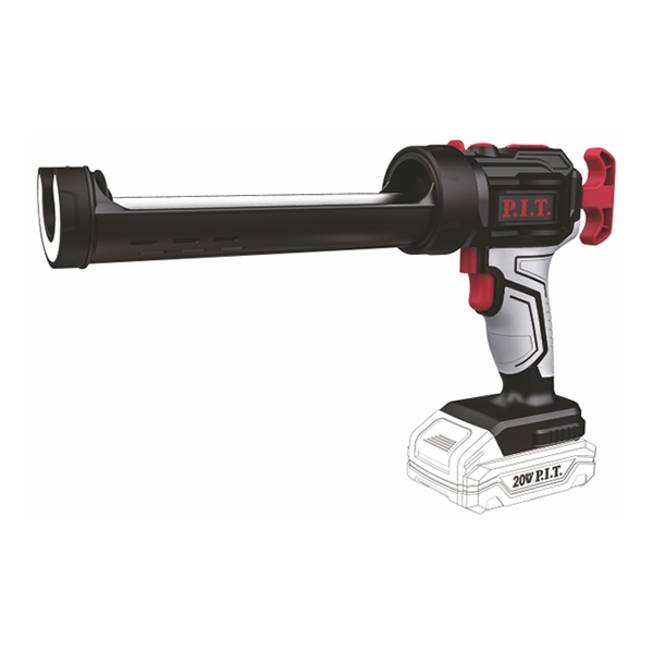 PIT PEC20H-300A Пистолет для герметика аккум. SOLO, 20В, 4ск, 3000Н, 300мл, LED, антикапля