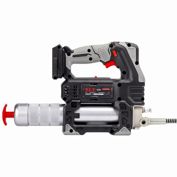 PIT PGG20H-400A Пистолет смазочный аккум. P.I.T., 20В, 450г, 2ск. 100/300г/мин, 340/680атм, шланг 1,2м