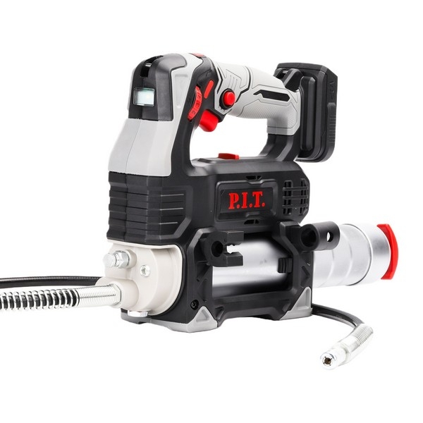PIT PGG20H-400A Пистолет смазочный аккум. P.I.T., 20В, 450г, 2ск. 100/300г/мин, 340/680атм, шланг 1,2м