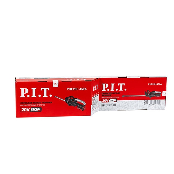 PIT PHE20H-450A Кусторез аккумуляторный 20 В, 1100 ход/мин