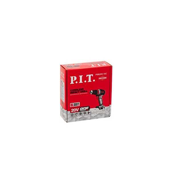 PIT PSB20H-10C Дрель ударная бесщеточная аккумуляторная X-DRIVER SOLO, 20 В, 40 Нм, патрон 10 мм, 2 ск, коробка