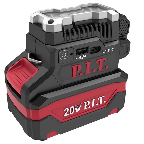 PIT расходник PWL20H-5A SOLO Фонарь аккум. P.I.T., 20В, 5Вт/2,5Вт, 400/200Лм, LED, рег. 270°/180°, USB/Type-C