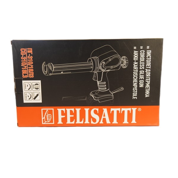 Felisatti ПГ-310/18Л3 Felisatti Пистолет для герметика, 18 В, 3-10 мм/с,без акккум. и ЗУ