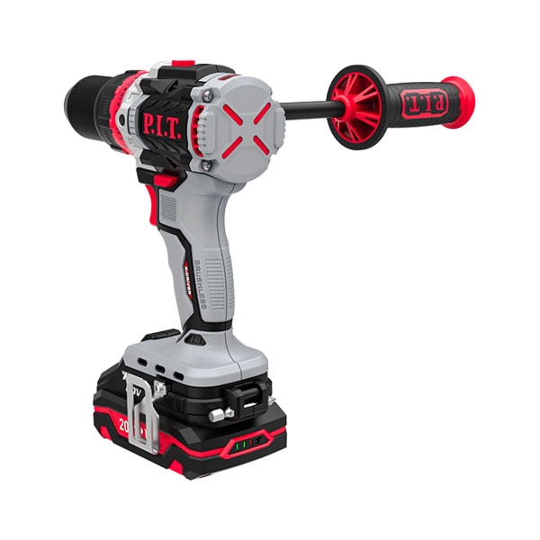PIT PSB20H-13D Дрель ударная бесщеточная акккумуляторная, 20 В, 0-300/0-2000 об/мин, 75 Hm, 13 мм, 2 ск.