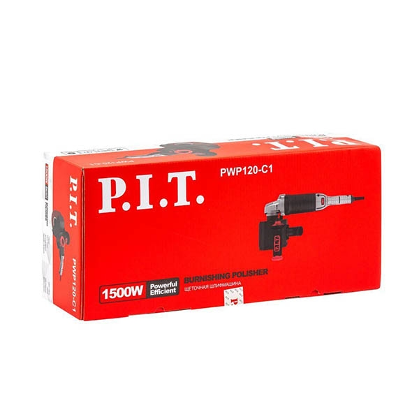 PIT PWP120-C1 Щёточная шлифмашинка, 220 В/50 Гц, 1500 Вт, 600-3500 об/мин