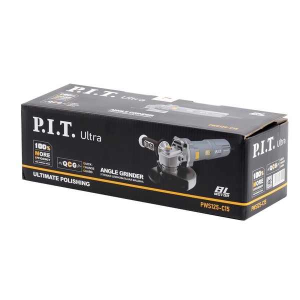 PIT PWS125-C15 Шлифмашина угловая бесщеточная электрич. P.I.T. ULTRA, 1400Вт, 125мм, 2800-11000 об/мин