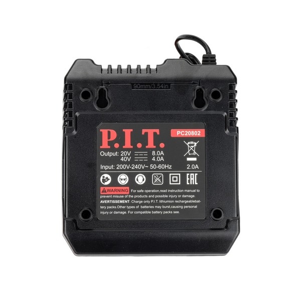 PIT расходник PC20802 Зарядное устройство P.I.T., 20В/40В, 8.0А/4.0А, 200Вт, 2 вентилятора, защита, для OnePower