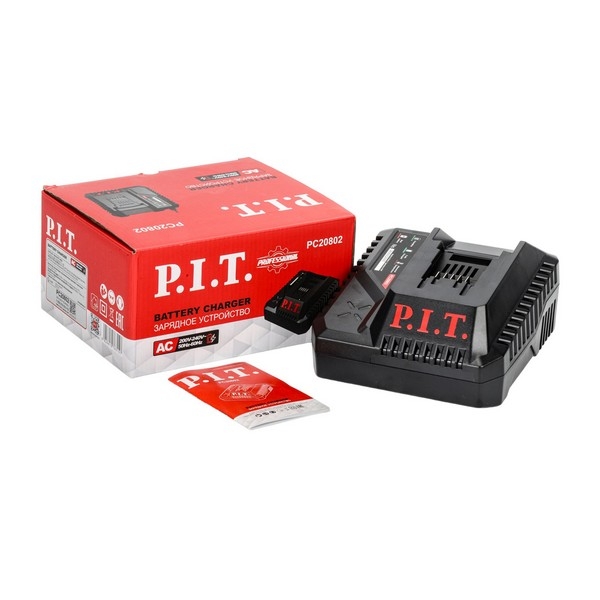 PIT расходник PC20802 Зарядное устройство P.I.T., 20В/40В, 8.0А/4.0А, 200Вт, 2 вентилятора, защита, для OnePower