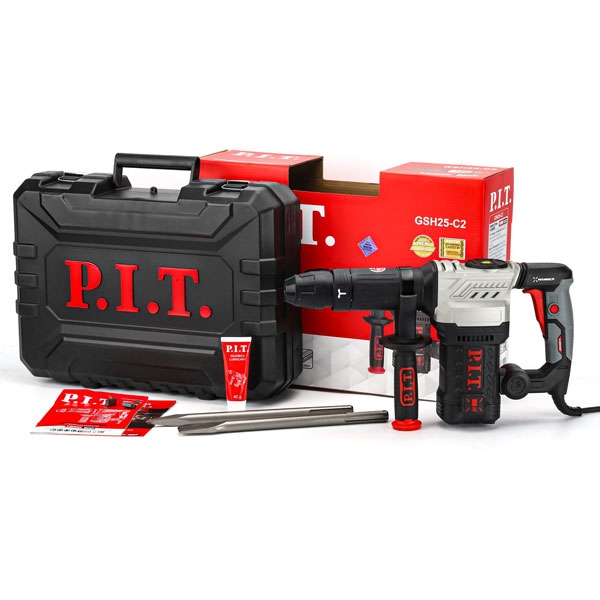 PIT GSH25-C2 Молоток отбойный SDS-MAX электрич. P.I.T., 1500Вт, 15дж, 4100 уд/мин, 12 полож. зубила