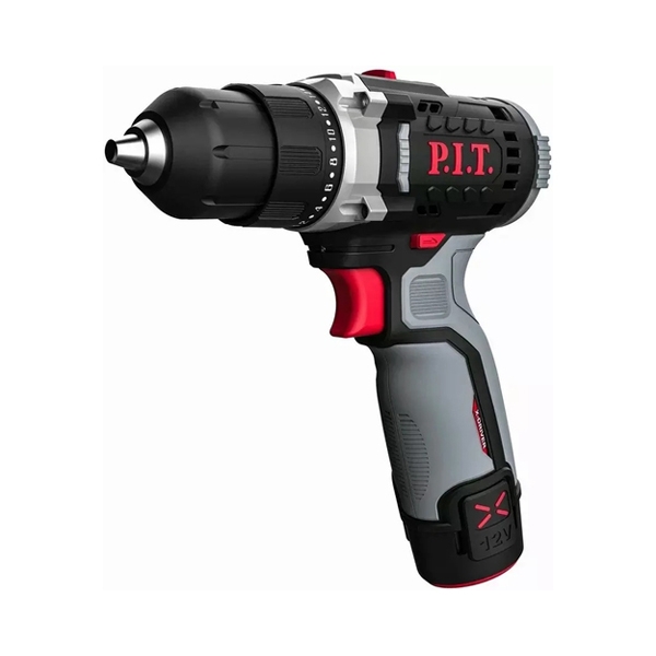PIT PBM12K-10A/1 Дрель аккумуляторная X-DRIVER, 12 В, 25 Нм, патр 10 мм, 2ск., АКБ 1,5 Ач, ЗУ
