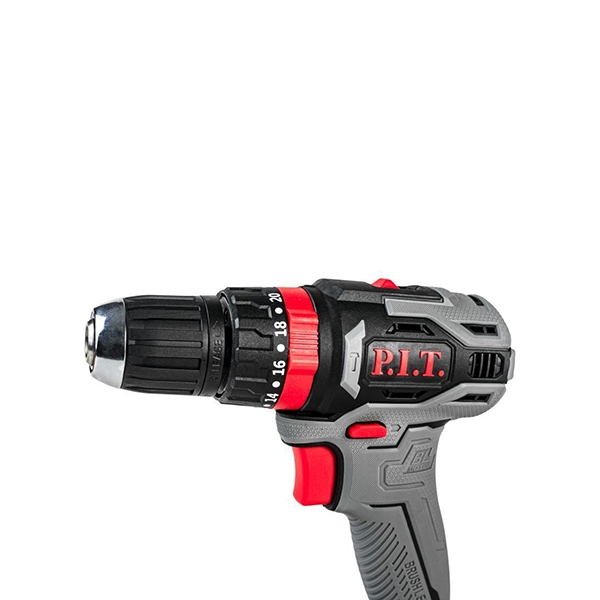 PIT PSB20H-10B Дрель ударная бесщеточная аккумуляторная, Li-ion, 20В.,38 Нм.,патр.0.8-10мм.,0-450/0-1450 об/мин. Без АКБ и ЗУ.