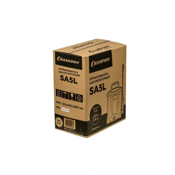 CHAMPION SA5L Опрыскиватель аккумуляторный, Li акк., бак 5л, 12В, 2Ач