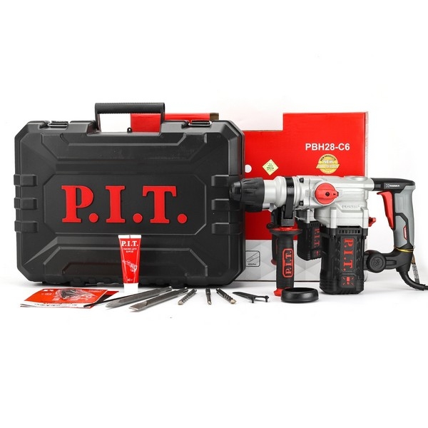 PIT PBH28-C6 Перфоратор SDS-Plus электрич. P.I.T., верт, 1300Вт, 4,8Дж, 3реж, Ø28мм, 850об/мин, 4200уд.