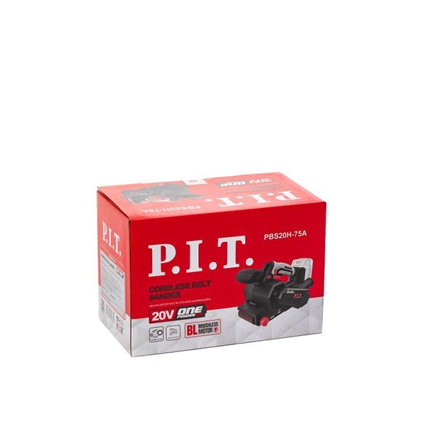 PIT PBS 20H-75A Аккумуляторная ленточная шлифмашина Solo, 20В, 457х76 мм,120-380 м/мин. Без АКБ и ЗУ.