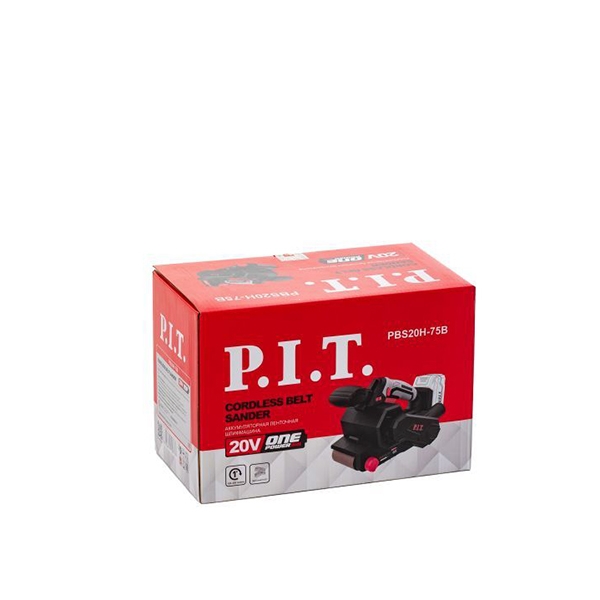 PIT PBS 20H-75B Аккумуляторная ленточная шлифмашина, Solo, 20В, 457х76 мм,120-380 м/мин