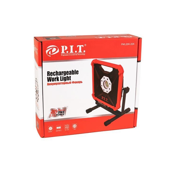 PIT PWL20H-20A PWL20H-20A- Аккумуляторный фонарь, SOLO, Li-ion, 20В., 10/20Вт, 900/1900 лм, вращ 360град, LED (без АКБ и ЗУ)