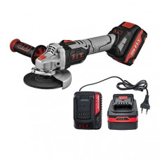 PIT PWS20H-125B/2 Машина шлифовальная аккумуляторная угловая, 20В, 125мм, 4500/6500/8500 об/мин, 2 АКБ 4 Aч, ЗУ, кейс PIT