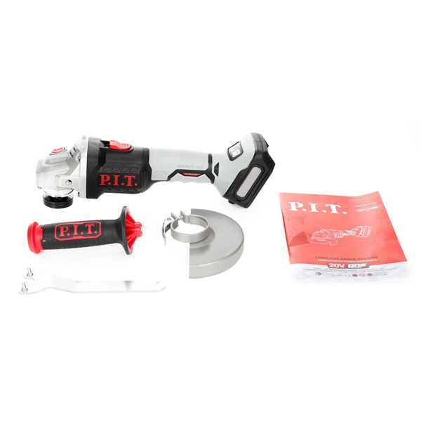 PIT PWS20H-125D Шлифмашина угловая аккум. бесщёточная P.I.T. SOLO 20 В, 125 мм, 3 ск, 4500/6500/8500 об/мин