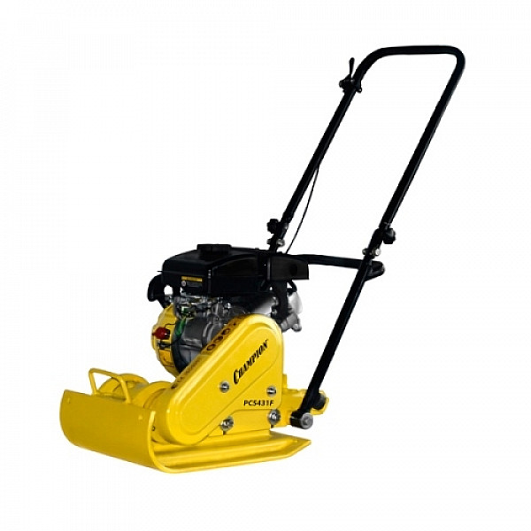 CHAMPION PC5431F Виброплита бензиновая, 1,65кВт, 8,2кН, 43*31*20см, 415м2/час, 50кг