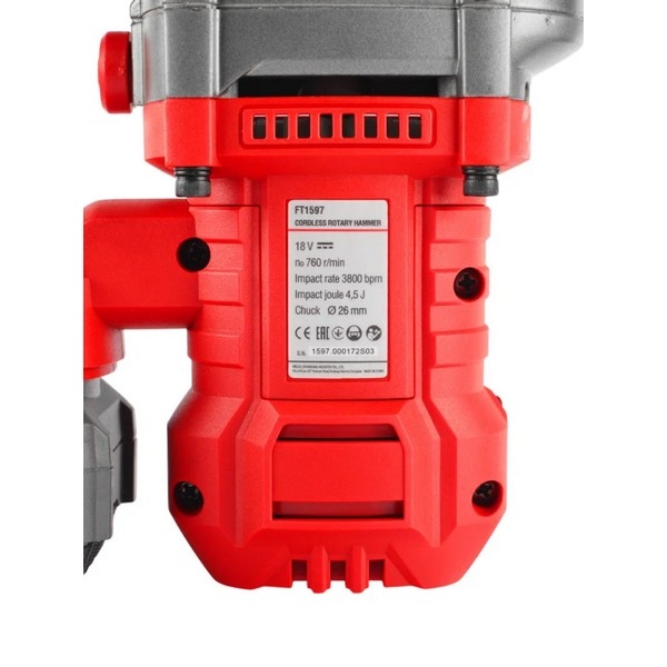 Felisatti FT1597 Felisatti Аккумуляторный перфоратор SDS-Plus 4,5 Дж, 26 мм (кейс, 1 аккум. 4,0 Ач, ЗУ 4А)