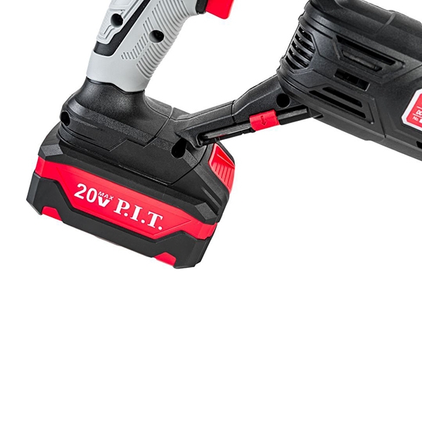 PIT PSA20H-115A/1 Пила сабельная аккумуляторная, Li-ion, 20 В.,0-2700 ход/мин., БЗП, резка 115 мм., ход 22мм, 1 акб 2 Ач, ЗУ