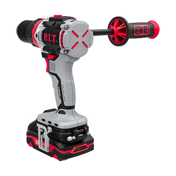 PIT PSB20H-13D/3 Дрель ударная бесщеточная аккумуляторная, 20 В, 0-300/0-2000 об/мин, 75 Hm, патрон 13 мм, 1 АКБ 4 Ач, ЗУ, кейс PIT