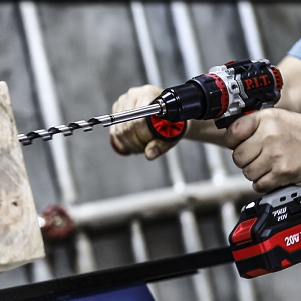 PIT PSB20H-13D/3 Дрель ударная бесщеточная аккумуляторная, 20 В, 0-300/0-2000 об/мин, 75 Hm, патрон 13 мм, 1 АКБ 4 Ач, ЗУ, кейс PIT