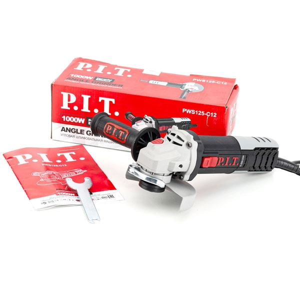 PIT PWS125-C12 Шлифмашина угловая электрич. P.I.T., 1000Вт, 125мм, 3500-11000, М14, компаунд, подшипник
