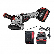 PIT PWS20H-125B/2 Машина шлифовальная аккумуляторная угловая, 20В, 125мм, 4500/6500/8500 об/мин, 2 АКБ 4 Aч, ЗУ, кейс PIT