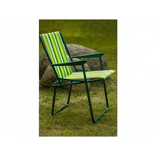 Кресло складное "Фольварк" жесткий ОЛЬСА (Максимальная нагрузка - 110 кг, натяжная ткань с поролоном 10мм)