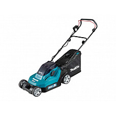 Газонокосилка аккумуляторная MAKITA DLM 382 CM2 (18.0 В, 2 акк., 4.0 А/ч, Li-Ion, шир. 380 мм, выс. 25-75 мм, пластм. корпус, травосборник 40)