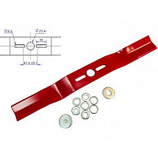 Нож для газонокосилки 45,8 см изогн. универсальный (RIparts)