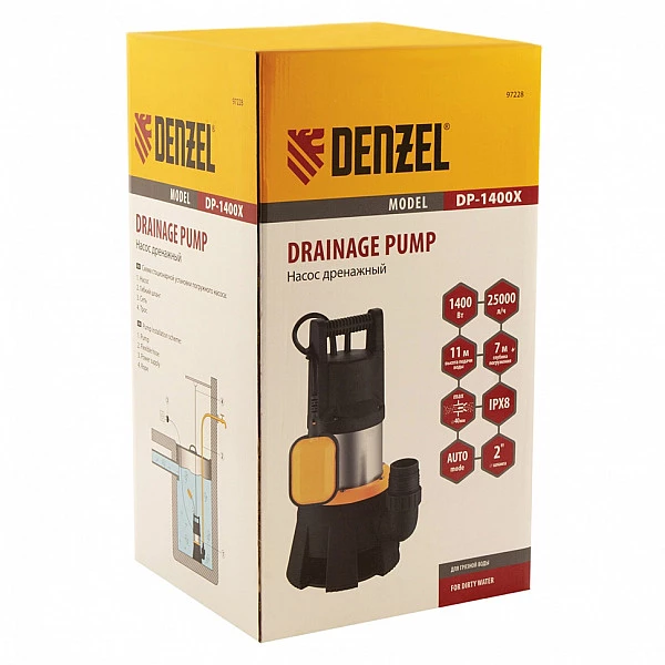 Дренажный насос DENZEL DP1400X
