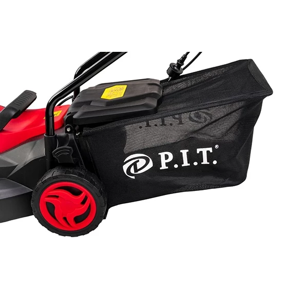 PIT PLM 37-C Газонокосилка электрическая, 1600Вт, диаметр кошения 370мм, травосборник 35л